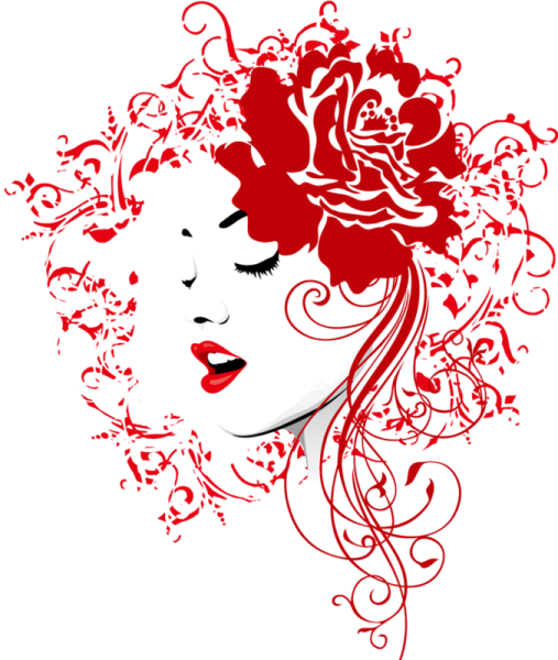 Силуэт лица девушки