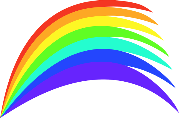 Радуга цвета на прозрачном фоне
