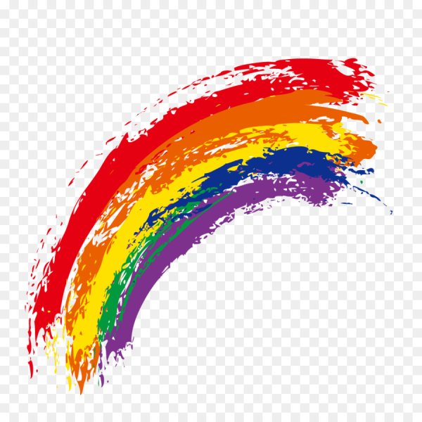 Радуга на белом фоне