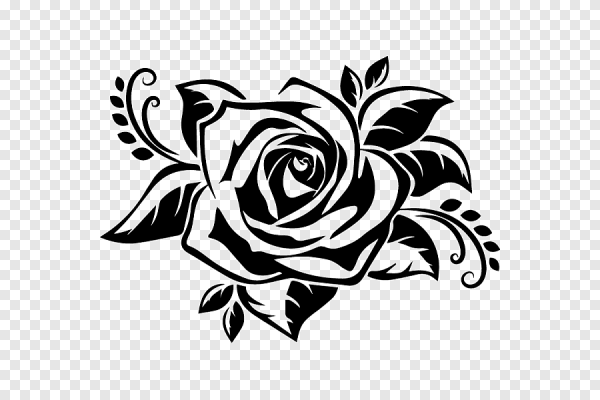 Роза силуэт