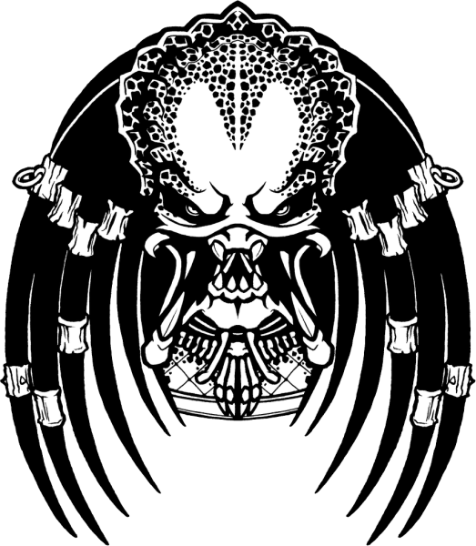 Череп черно белый