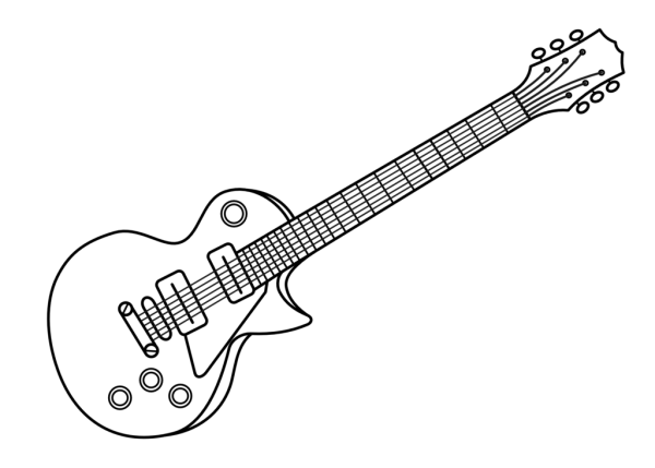Гитара les Paul контуры