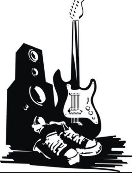 Стилизованное изображение гитары