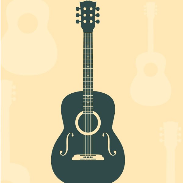 Акустическая гитара силуэт
