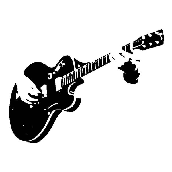 Электрогитара черно белая