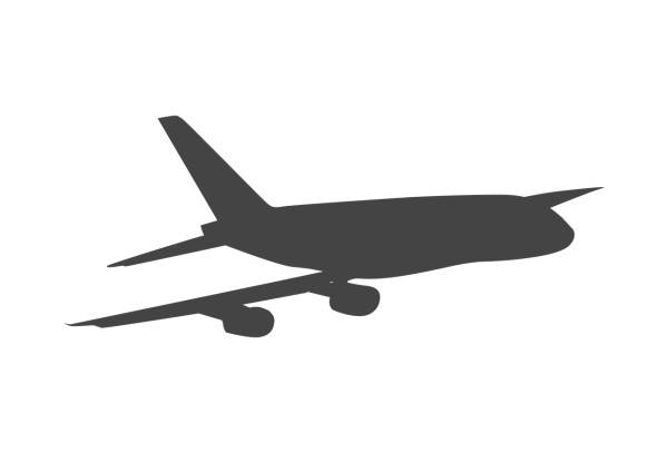 Силуэт пассажирского самолета