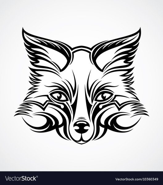 Лисья морда вектор