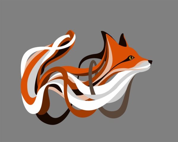 Лиса в адоб иллюстратор