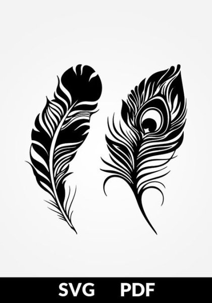 Перо силуэт