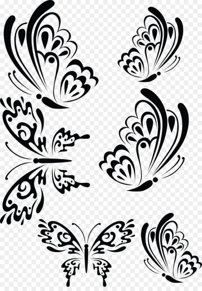 Бабочка контур