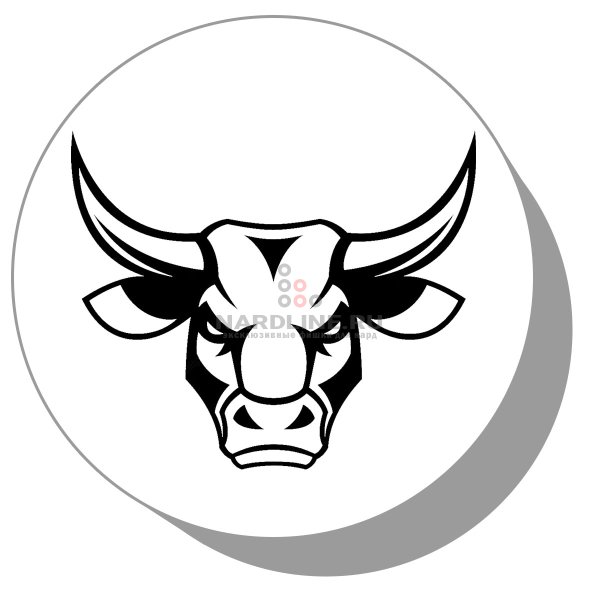 Силуэт головы быка