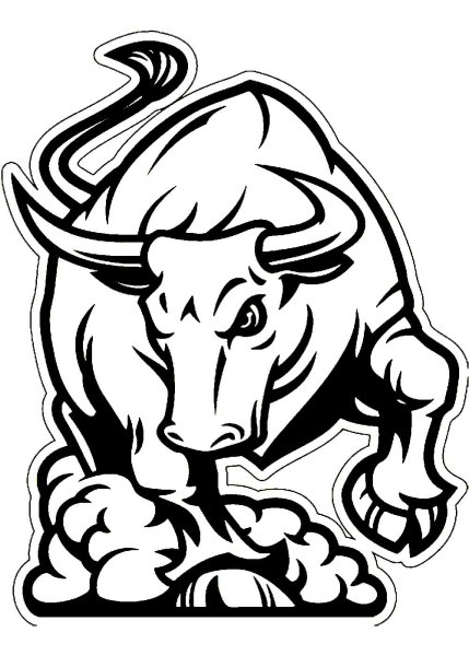 Трафарет быка