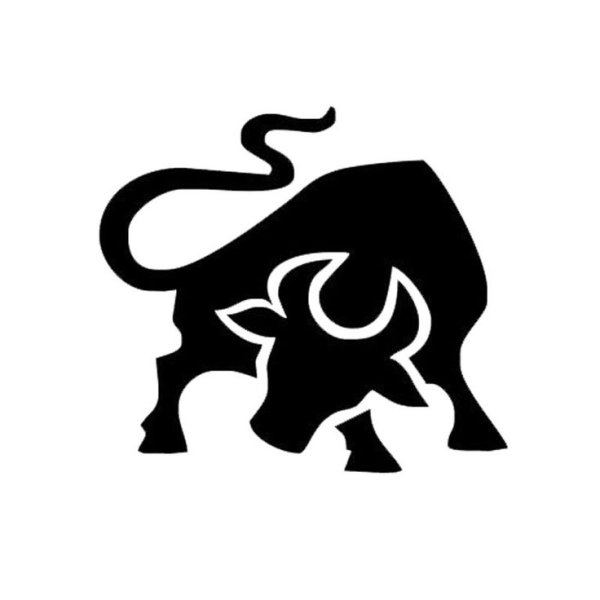 Силуэт головы быка