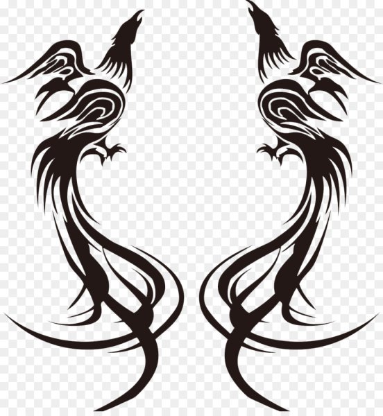 Стилизованное изображение птицы Феникс