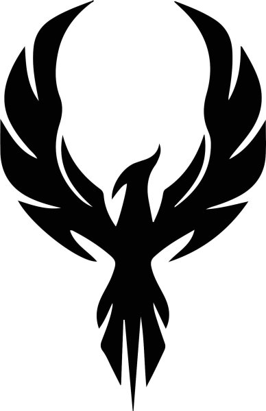 Феникс трафарет