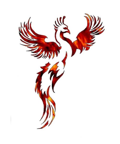 Птица Феникс стилизация