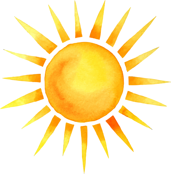 Солнце акварель