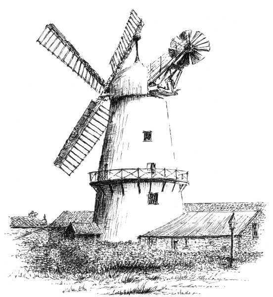 Мельница в поле