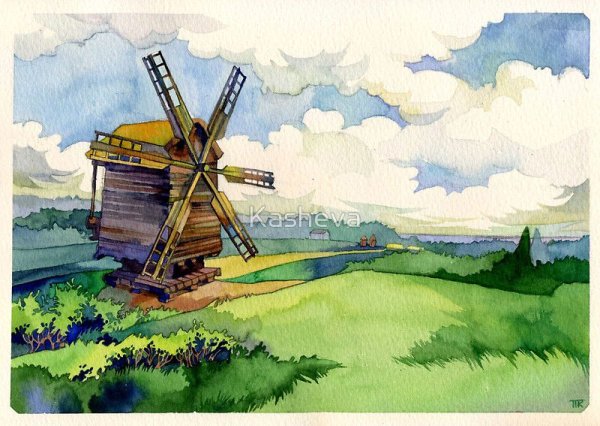 Мельница Графика