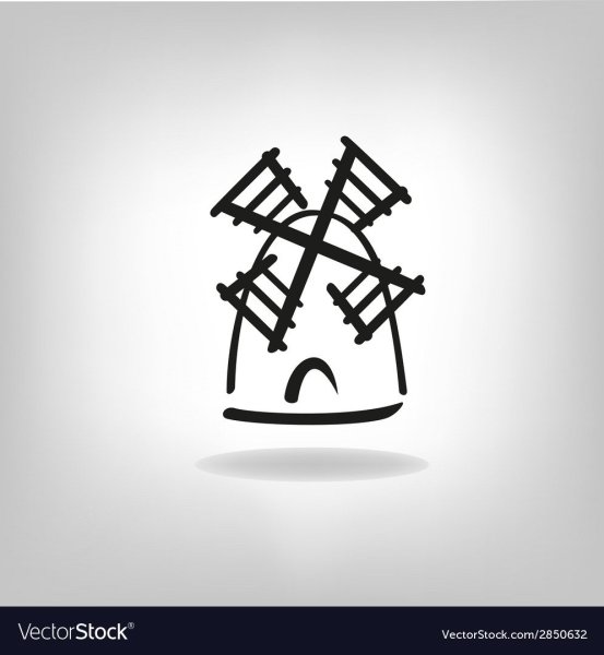 Логотип мельница вектор