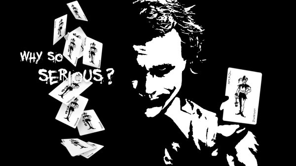 Джокер карта силуэт