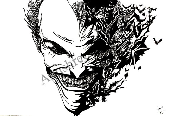 Джокер черно белый