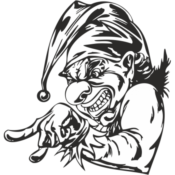 Злой клоун вектор