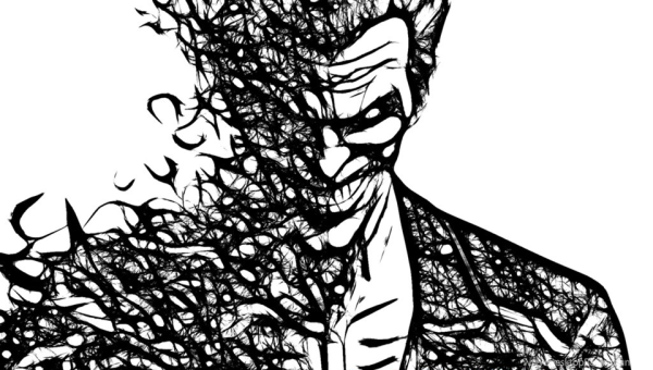 Джокер арт чб