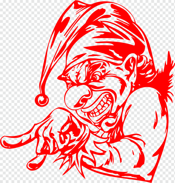 Стикер злой клоун