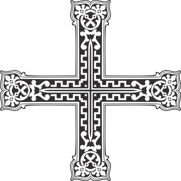 Крест Византийский православный вектор