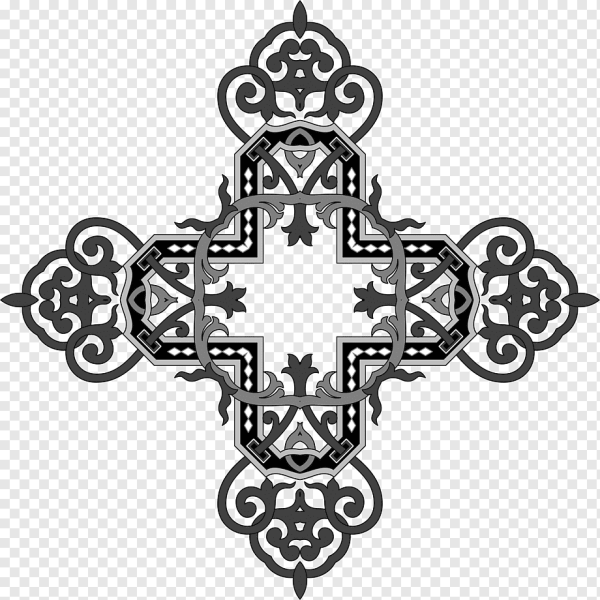 Крест Византийский православный вектор