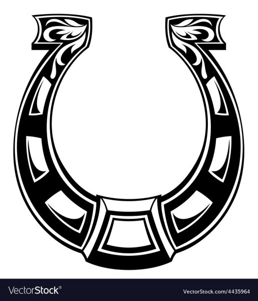 Подкова черно белая
