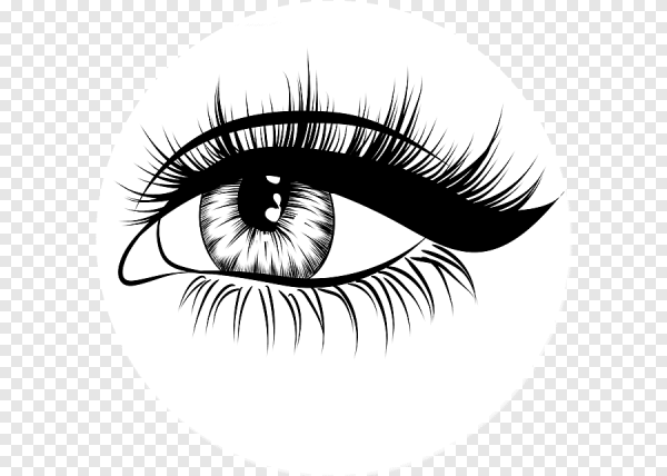 Ресницы черно белые