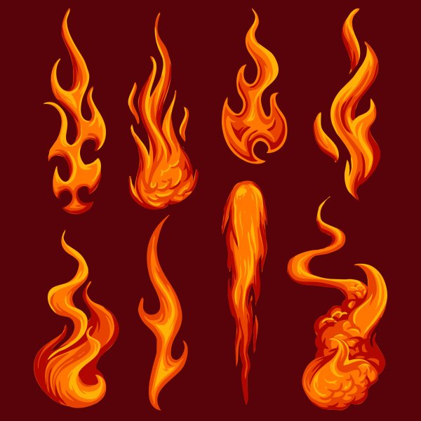 Огонь в векторной графике