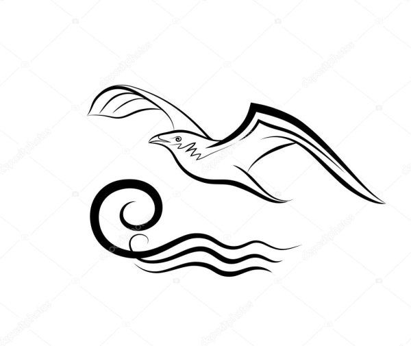 Чайка стилизация