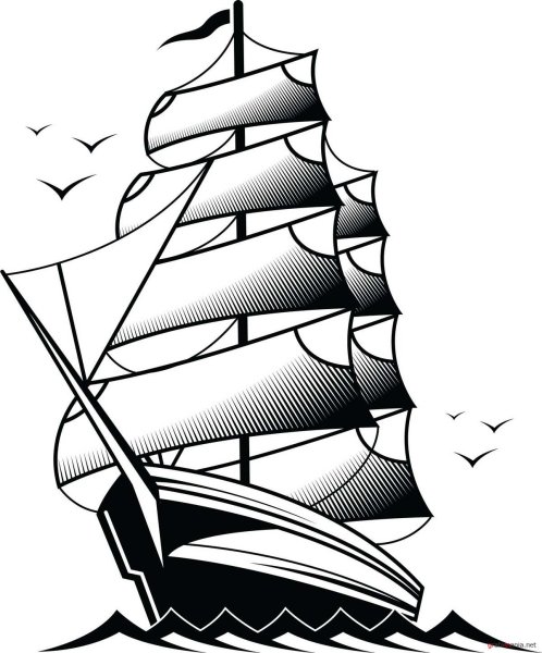 Парусник рисунок