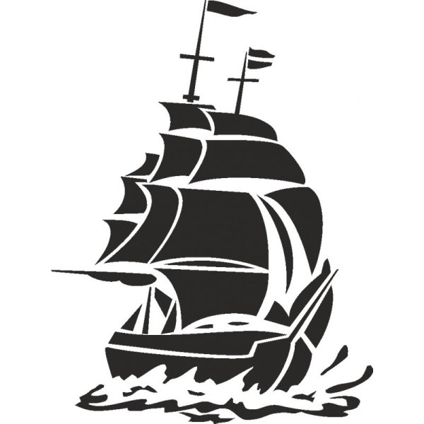 Трафареты кораблей для декора