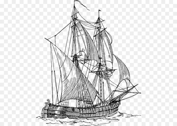 Контур парусного корабля