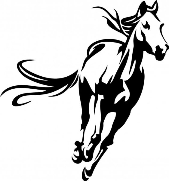 Наклейка конь на авто