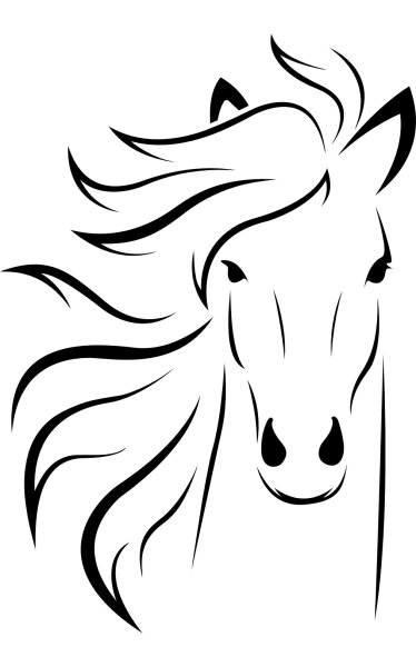 Трафарет лошади