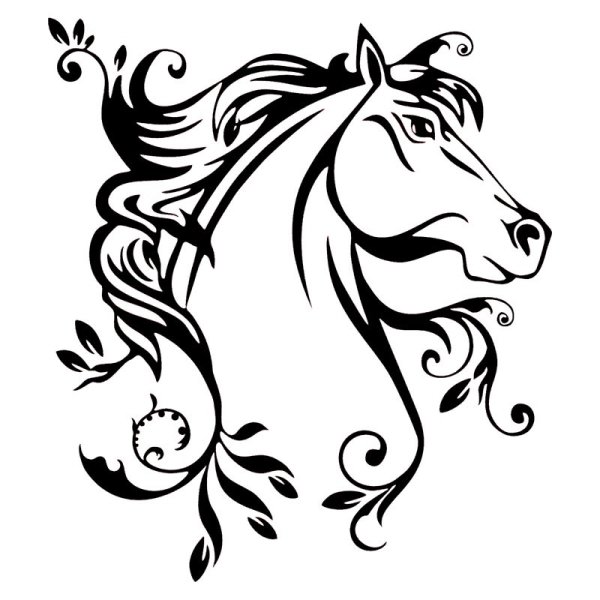 Трафарет лошади