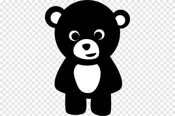 Силуэт медвежонка для детей