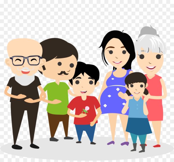 Большая семья вектор