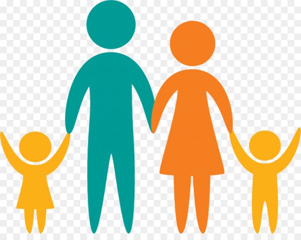 Дети с родителями вектор