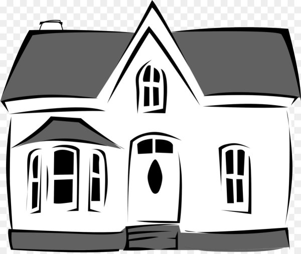 Домик черно белый