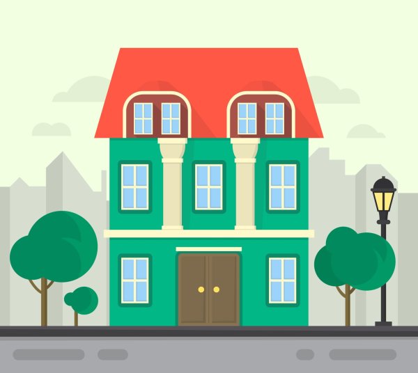 Домик в иллюстраторе