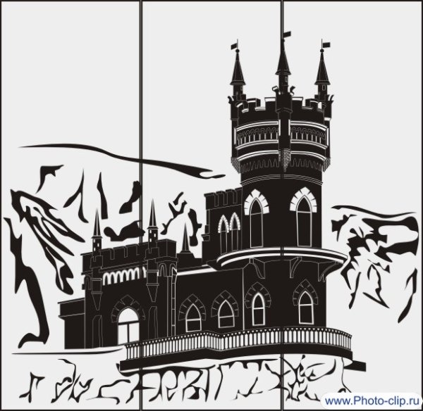 Ласточкино гнездо Крым вектор