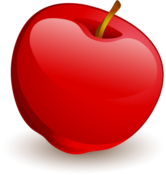 Яблоко на Красном фоне