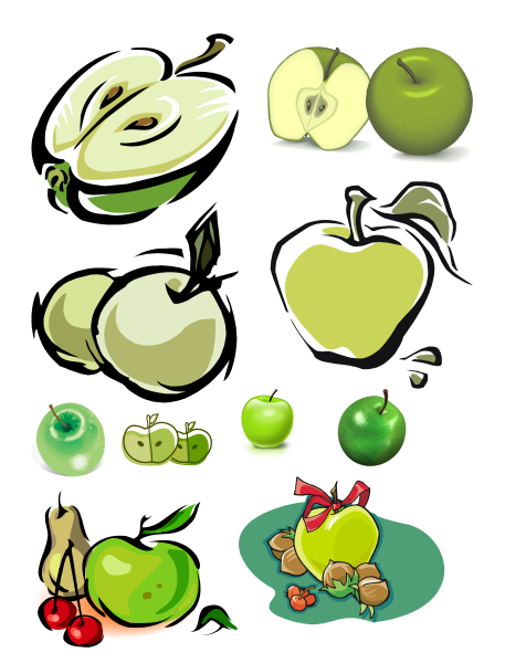 Фрукты вектор яблоко