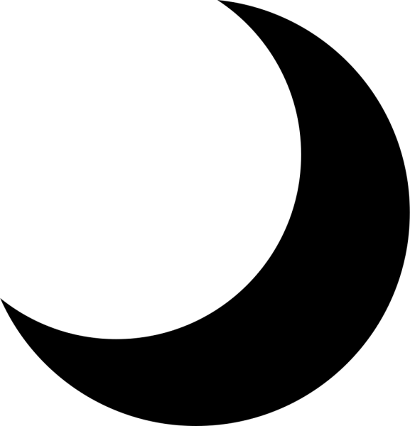 Полумесяц черно белый